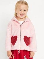 Faux-Fur Full-Zip for Toddler Girls