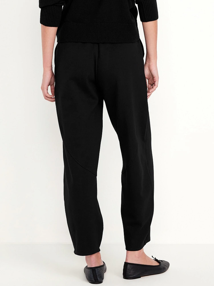 High-Waisted Dynamic Fleece Barrel-Leg Pants