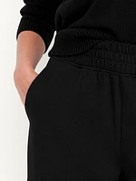 High-Waisted Dynamic Fleece Barrel-Leg Pants