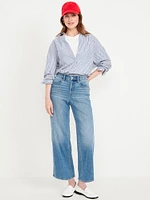 High-Waisted Wow Crop Wide-Leg Jeans