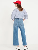 High-Waisted Wow Crop Wide-Leg Jeans