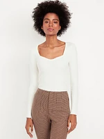 Long-Sleeve Ribbed Sweater