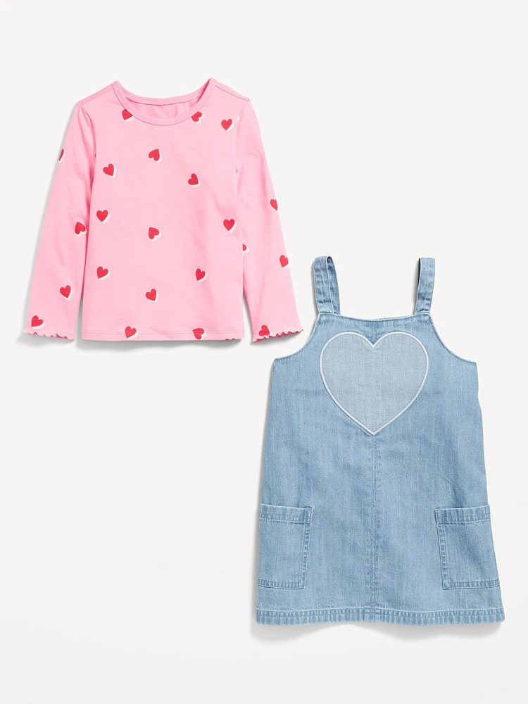 T-Shirt and Dress Set for Toddler Girls