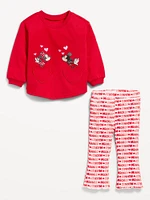 Disney© Minnie and Mickey Mouse Sweatshirt Leggings Set for Baby