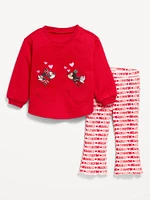 Disney© Minnie and Mickey Mouse Sweatshirt Leggings Set for Baby