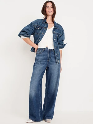 High-Waisted Baggy Wide-Leg Jeans