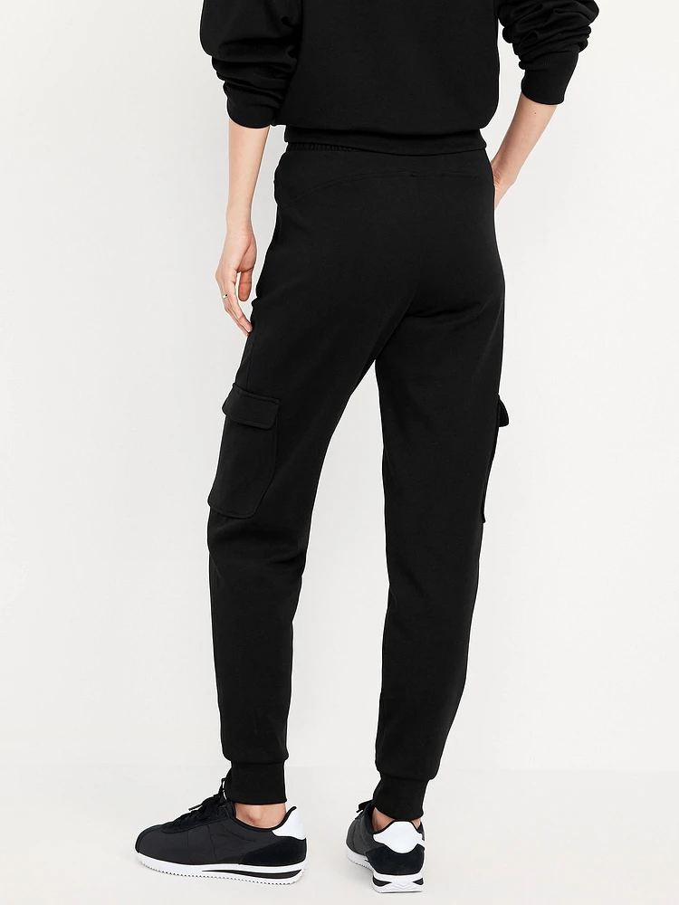 High-Waisted Dynamic Fleece Cargo Joggers