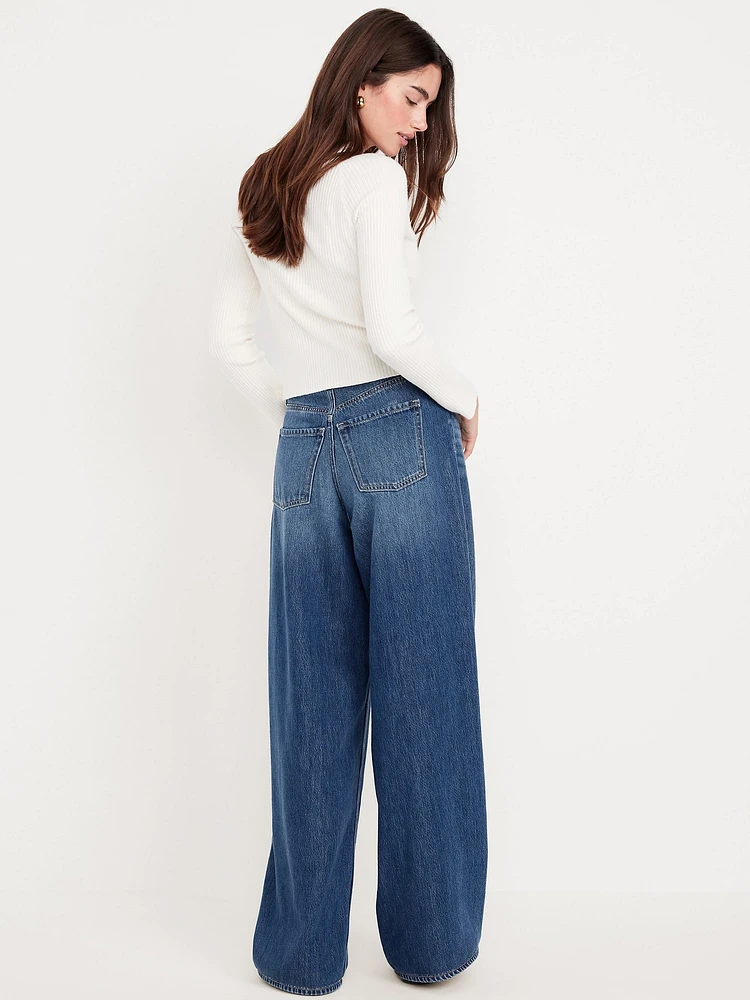 High-Waisted Baggy Wide-Leg Jeans