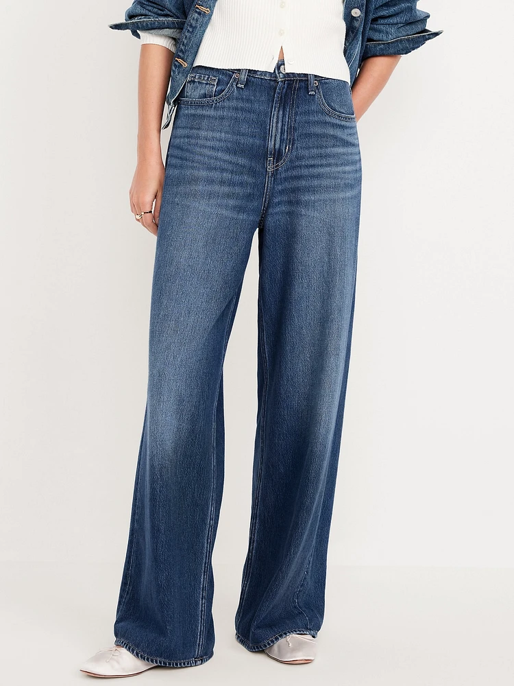 High-Waisted Baggy Wide-Leg Jeans