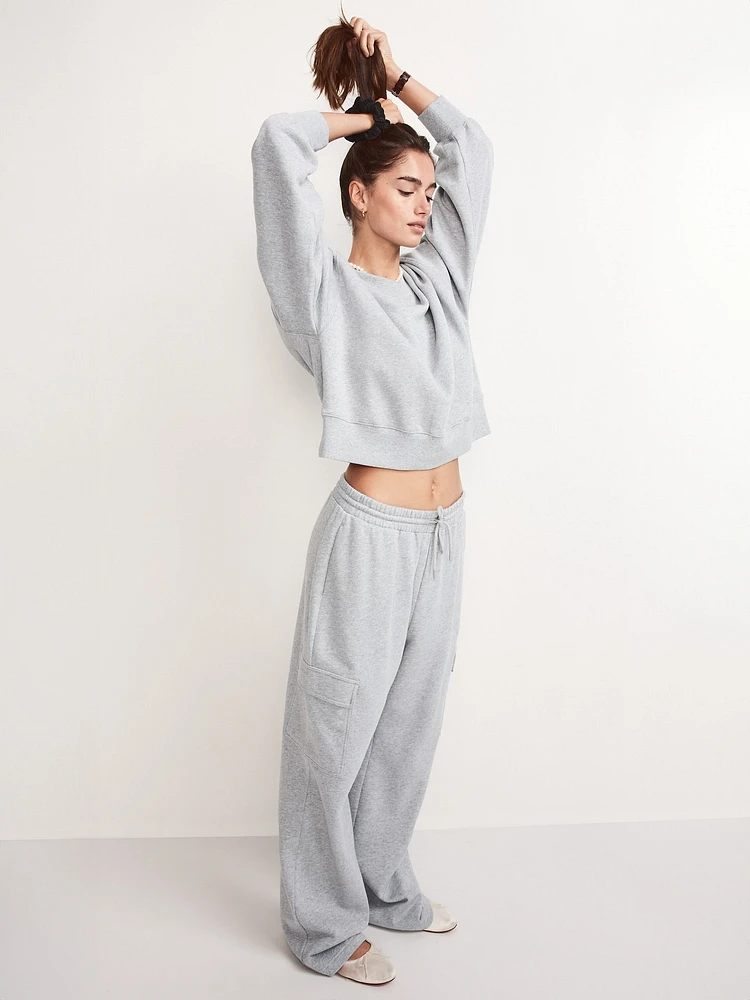 Extra High-Waisted SoComfy Cargo Wide-Leg Sweatpants