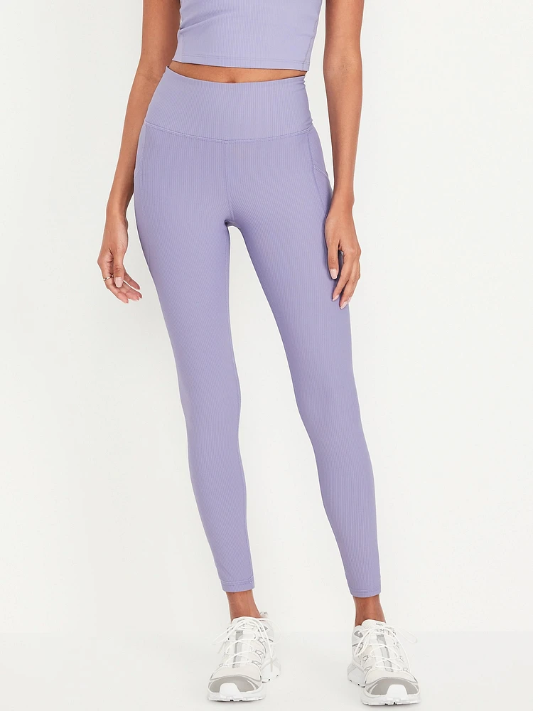 High-Waisted PowerSoft Rib Pocket Leggings