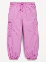 Loose Cargo Poplin Pants for Toddler Girls