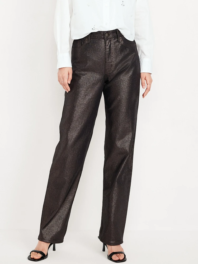 High-Waisted Shine OG Loose Jeans