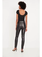 High-Waisted Shine Rockstar Super-Skinny Jeans