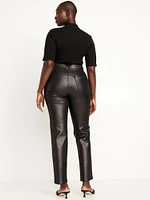 High-Waisted Shine OG Straight Ankle Jeans