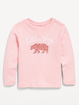 Long-Sleeve Logo-Graphic T-Shirt for Toddler Girls