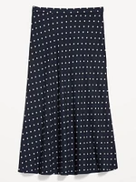 Crepe A-Line Midi Skirt