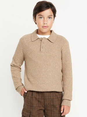 SoSoft Long-Sleeve Polo Sweater for Boys