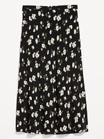 Crepe A-Line Midi Skirt