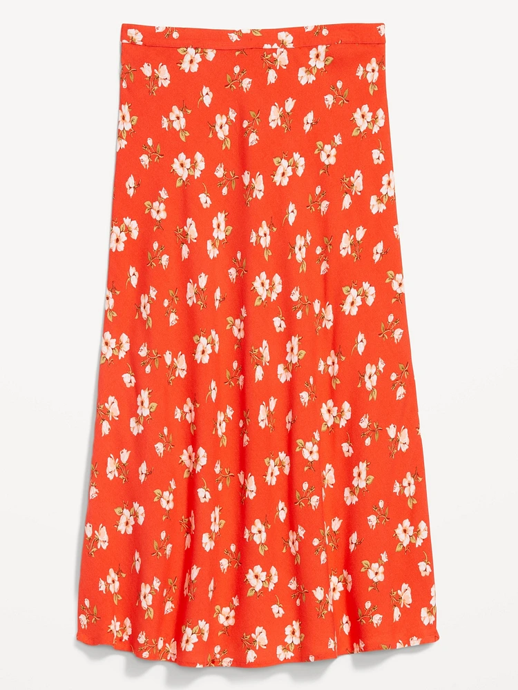 Crepe Midi Skirt