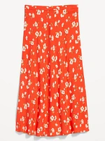 Crepe A-Line Midi Skirt