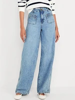 High-Waisted Baggy Wide-Leg Trouser Jeans