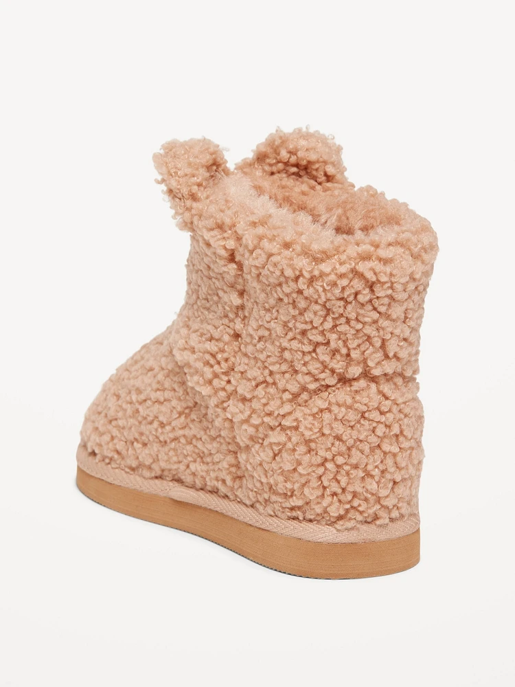 Unisex Sherpa Faux-Fur Lined Critter Boots for Toddler