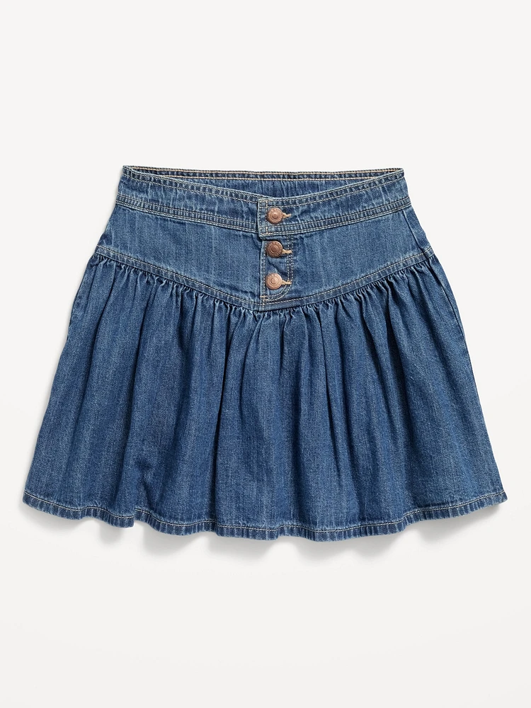 Button-Front Swing Skirt for Girls