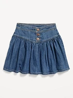 Button-Front Swing Skirt for Girls