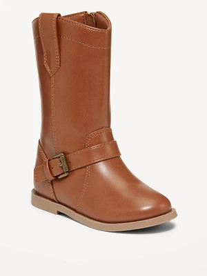 Tall Faux-Leather Boots for Toddler Girls