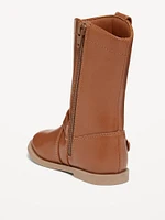 Tall Faux-Leather Boots for Toddler Girls