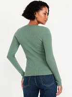 Long-Sleeve Ribbed Sweater