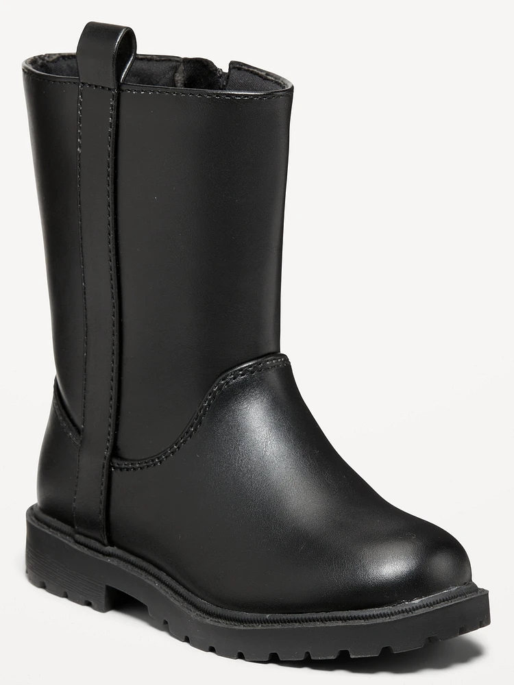 Tall Faux-Leather Boots for Toddler Girls