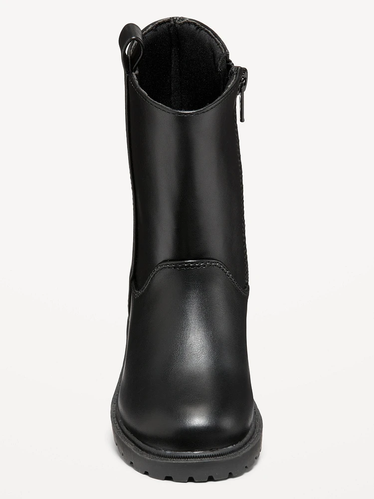 Tall Faux-Leather Boots for Toddler Girls