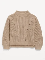 Cozy Mock-Neck Chenille Sweater for Girls