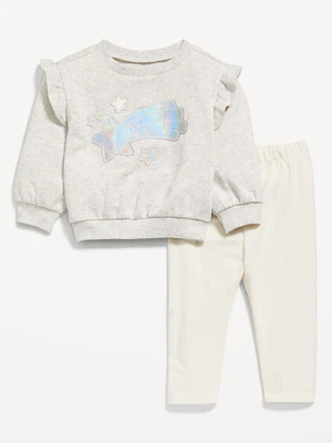 Sweatshirt and Corduroy Leggings Set for Baby