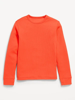 Long-Sleeve Waffle-Knit Performance Top for Boys