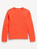 Long-Sleeve Waffle-Knit Performance Top for Boys