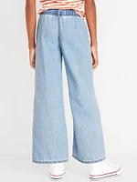 High-Waisted Baggy Wide-Leg Pull-On Jeans for Girls