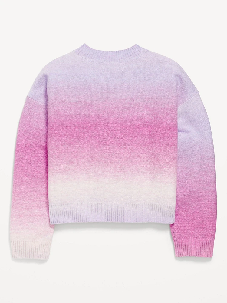 SoSoft Crew-Neck Ombré Sweater for Girls