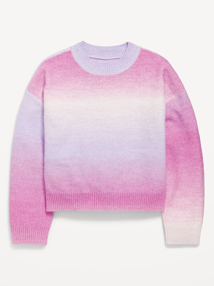 SoSoft Crew-Neck Ombré Sweater for Girls