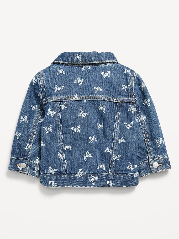 Printed Trucker Jean Jacket for Baby