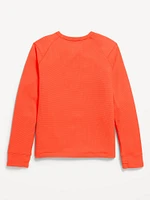 Long-Sleeve Waffle-Knit Performance Top for Boys