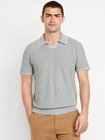 Tipped Collar Polo Sweater