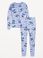 Licensed Graphic Snug-Fit Pajama Set for Girls