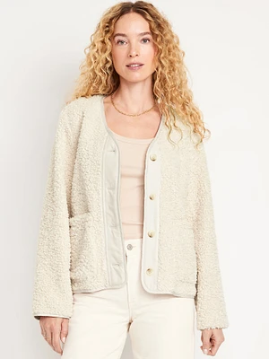 Button-Down Sherpa Jacket