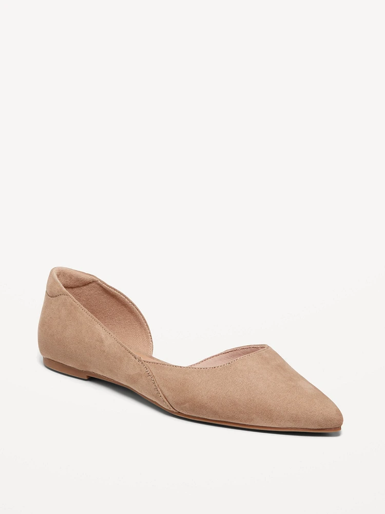 Faux-Leather D'Orsay Flats