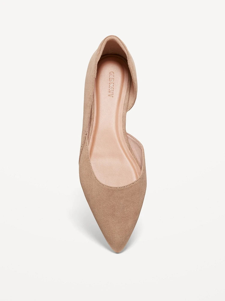 Faux-Leather D'Orsay Flats