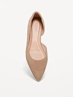 Faux-Leather D'Orsay Flats