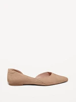 Faux-Leather D'Orsay Flats